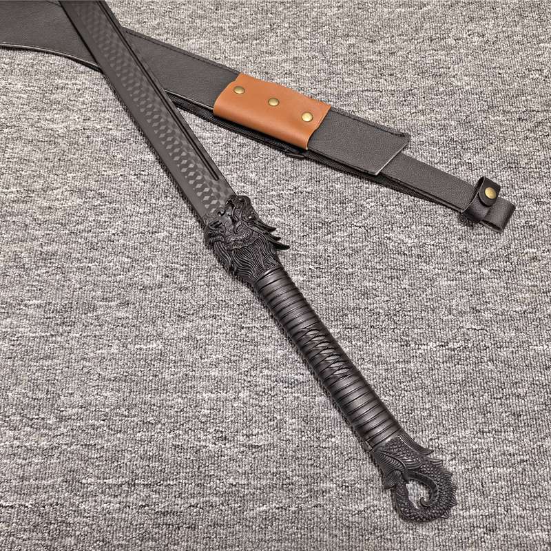 Toy Weapons Color Black Plastic Faucet Long Knife  Add  Display Stand  Add  Pu Leather Case