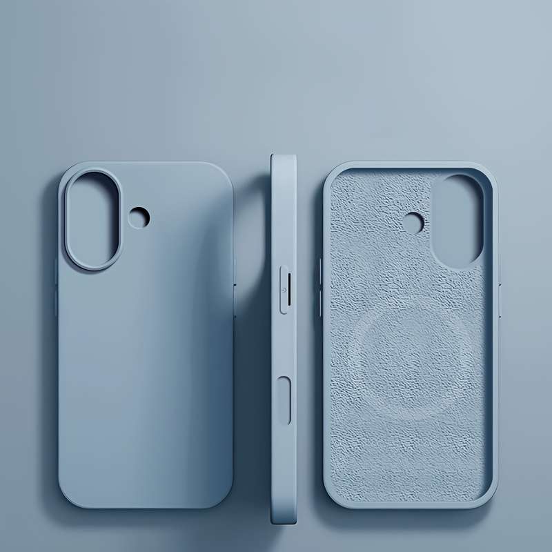 1Pc Light Blue For iPhone 16 Phone Case Phone Cover
