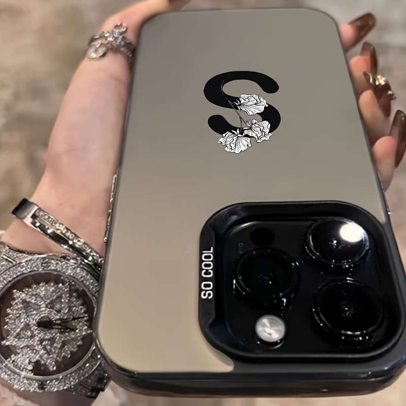 1Pc Mixed Color For iPhone 14 Pro Max English Letter S Phone Case