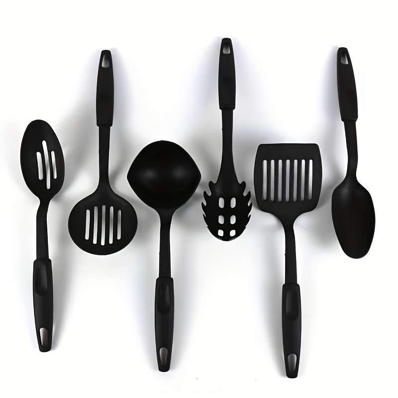 6pcs Set Kitchen Utensils Durable Cooking Tools Including a Ladle Solid And Slotted Spoons a