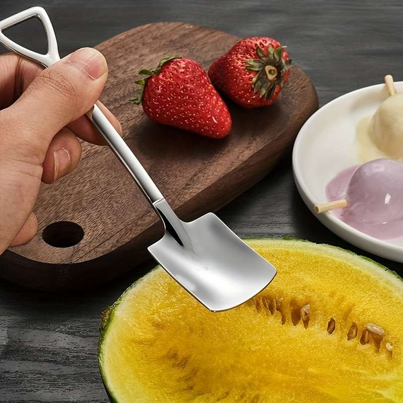 8pcs set Dessert Spoons 8 Stainless Steel Spoons Ice Cream Fruit Spoons Suitable For Home Fr