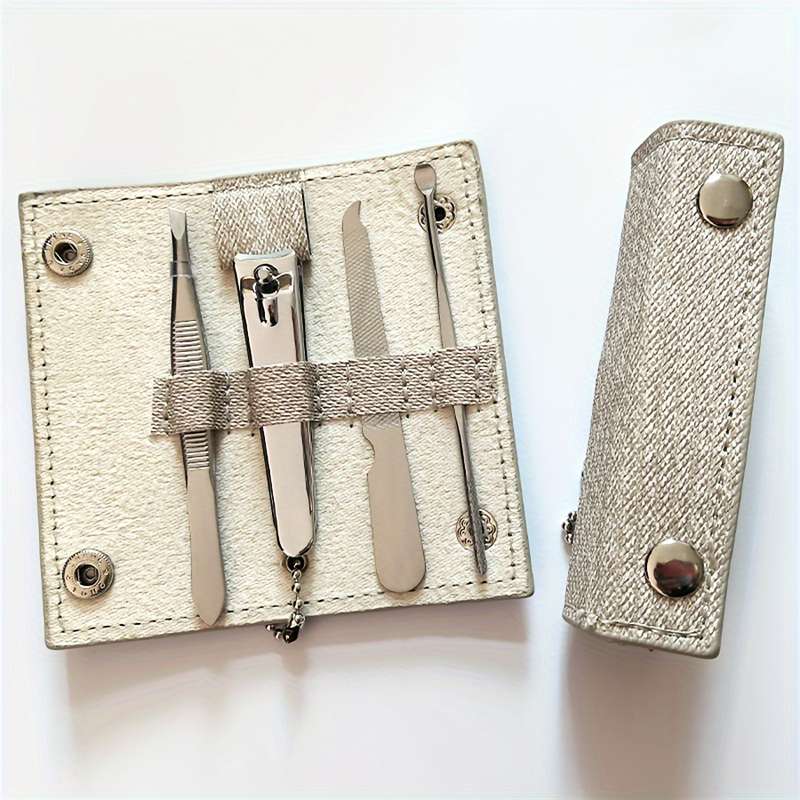4pcs Carbon Steel Stainless Steel Beauty Tool Kit Hypoallergenic No Electricity or Battery Ne