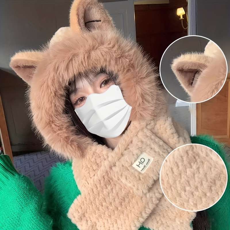 Winter Hat Color Khaki Items Cat Ears