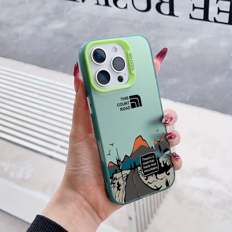 1Pc Mixed Color  For iPhone 7 Plus 8 Plus Alpine Road Graffiti Phone Case