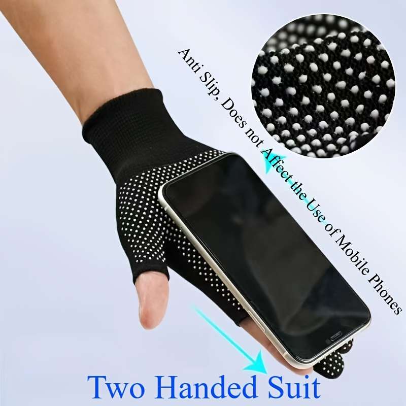Work Gloves Color Gray Dew 5 Finger Dot Bead Nylon Gloves