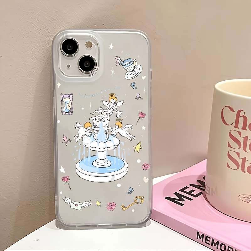 1Pc Transparent For iPhone 16 Plus Phone Case Phone Cover