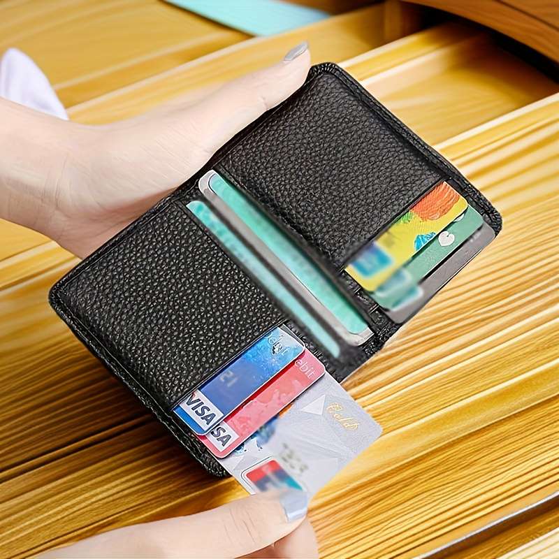 1pc High-quality universal card holder simple and fashionable design exquisite Faux Leat