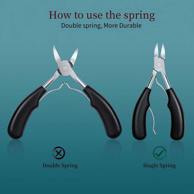 1pc Misscheering Precision Stainless Steel Nail Clippers Sharp Curved Blade for Thick  Ingro