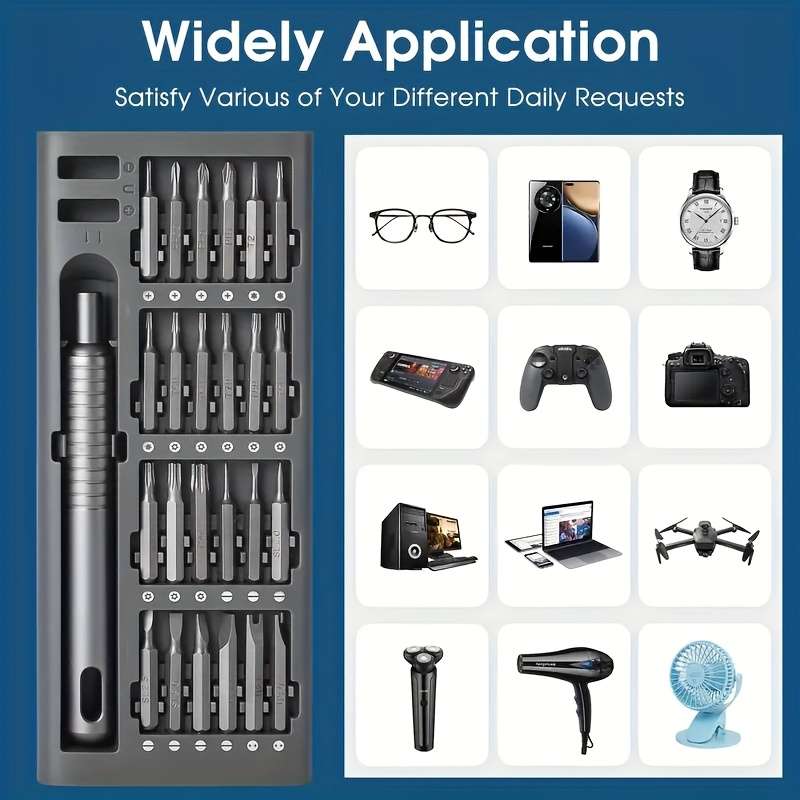 Screwdriver Bit Tool Set Color Silver 25 In 1 Set
