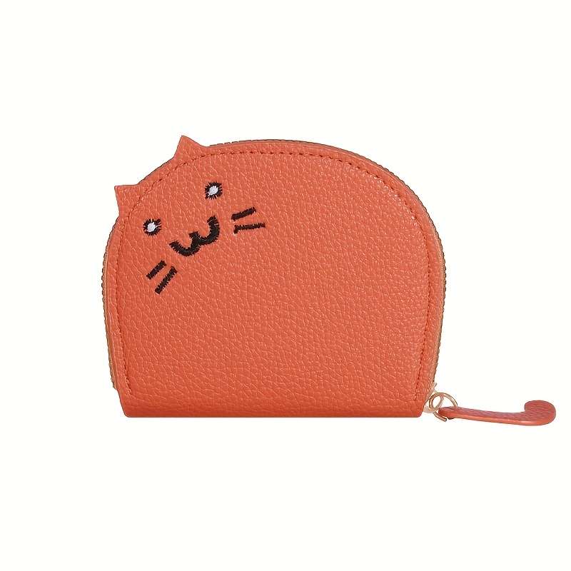 1pc A Charming Cat-Shaped Casual Walleta Synthetic Coin Purse Featuring Multiple Card Slots a Z