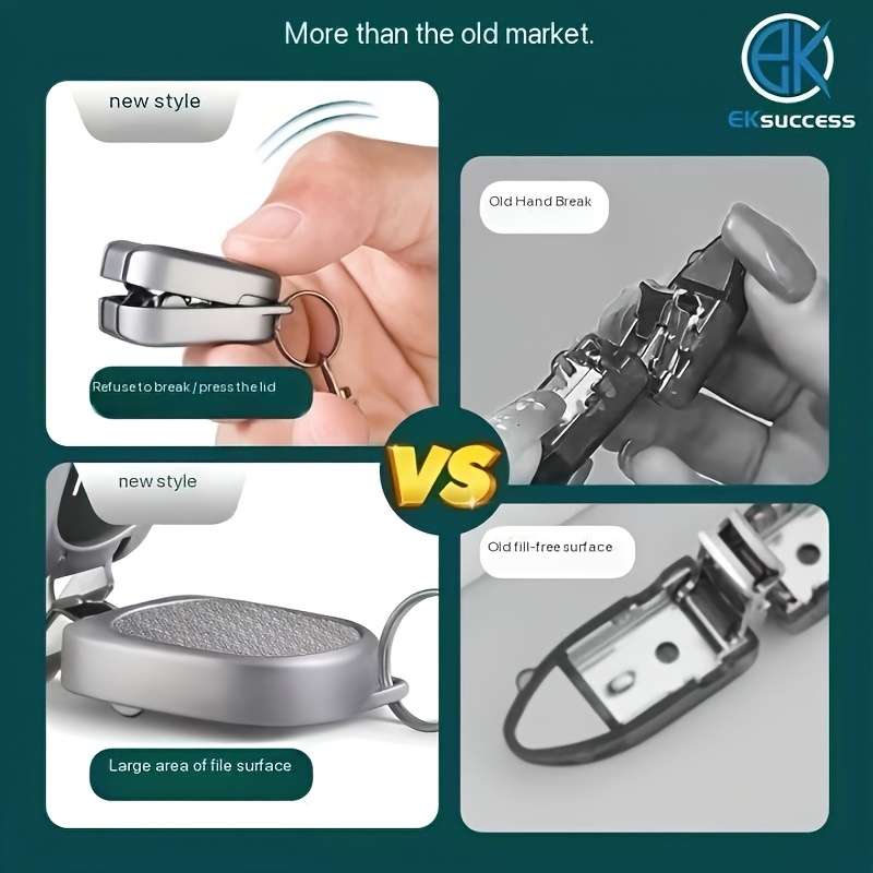 1pc Stainless Steel Mini Folding Nail Clipper With Creative Splash-proof Nail Clipper Nail Clip