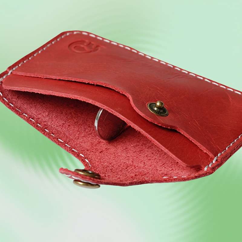 1pc Classic Charm Genuine Genuine Leather Bifold Wallet with Snap Closure Classic Dark Blue O