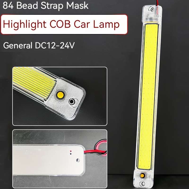 2pcs Car Reading Light COB High-brightness thin 12V 24V LED Cabin Interior Light Dome