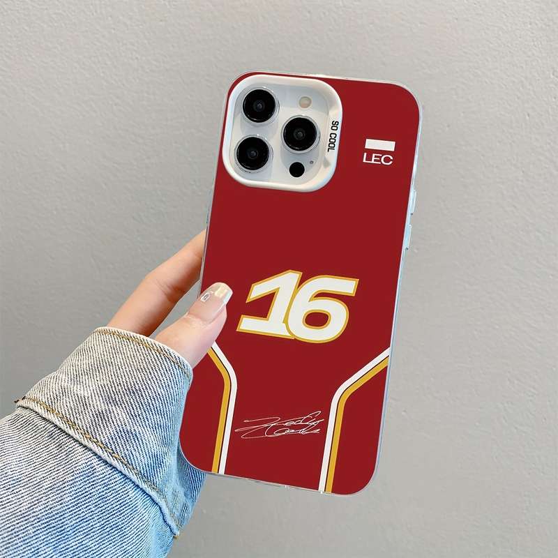 1Pc Mixed Color For iPhone 16 Pro Max Racing Driver No 16 Phone Case