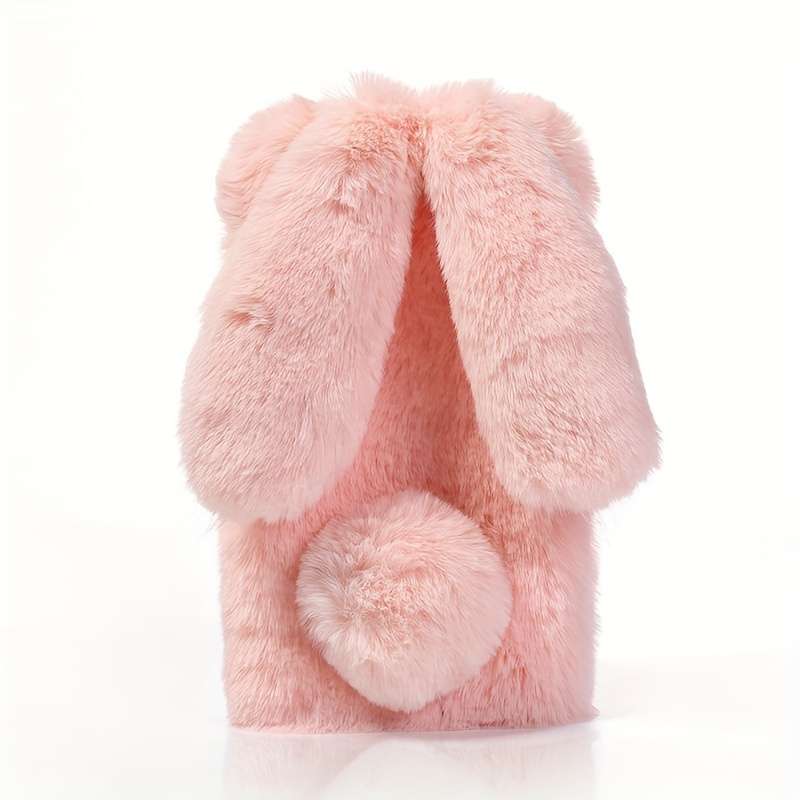 1Pc Pink Red For iPhone X XS Cute Rabbit Plush Phone Case