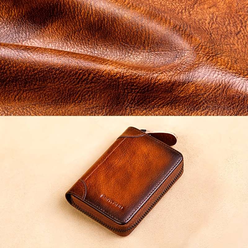 1pc Card bag Men's exquisite high-end leather ultra-thin small card cover Women's large capacity mu