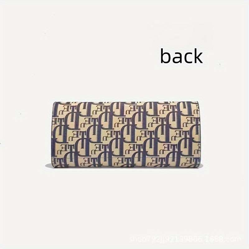 1pc Women's Soft Face Wallet Card Storage Bag Mobile Phone Bag Handbag PU Long Wallet