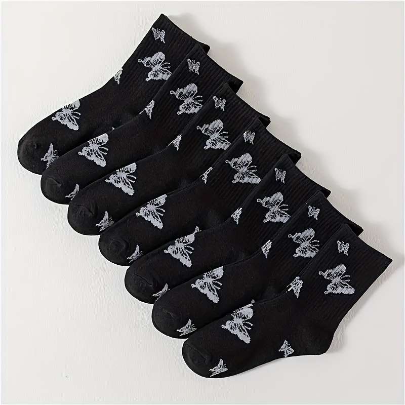 5 Pairs Mixed Color One Size High Elastic Socks