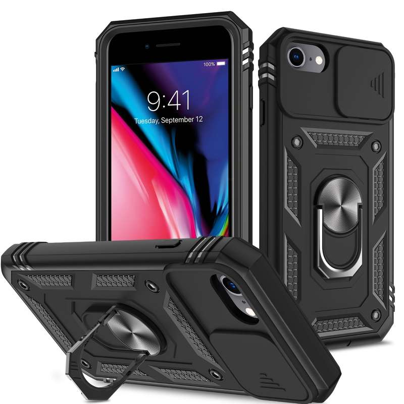1Pc Black For iPhone 7 8 Se2 Se3 Phone Case Phone Cover