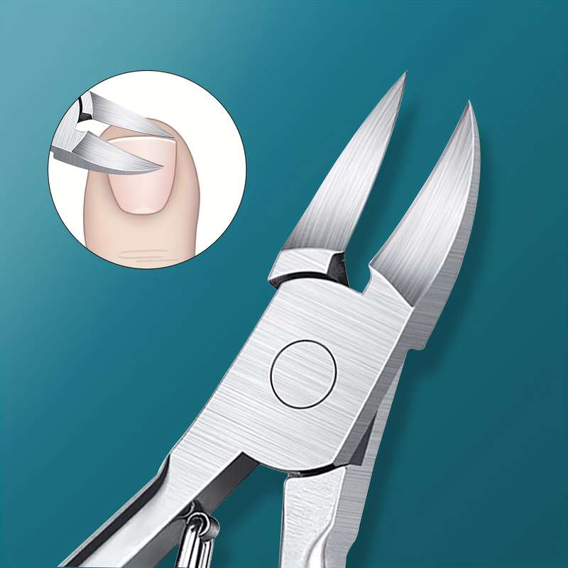 1pc Misscheering Precision Stainless Steel Nail Clippers Sharp Curved Blade for Thick  Ingro