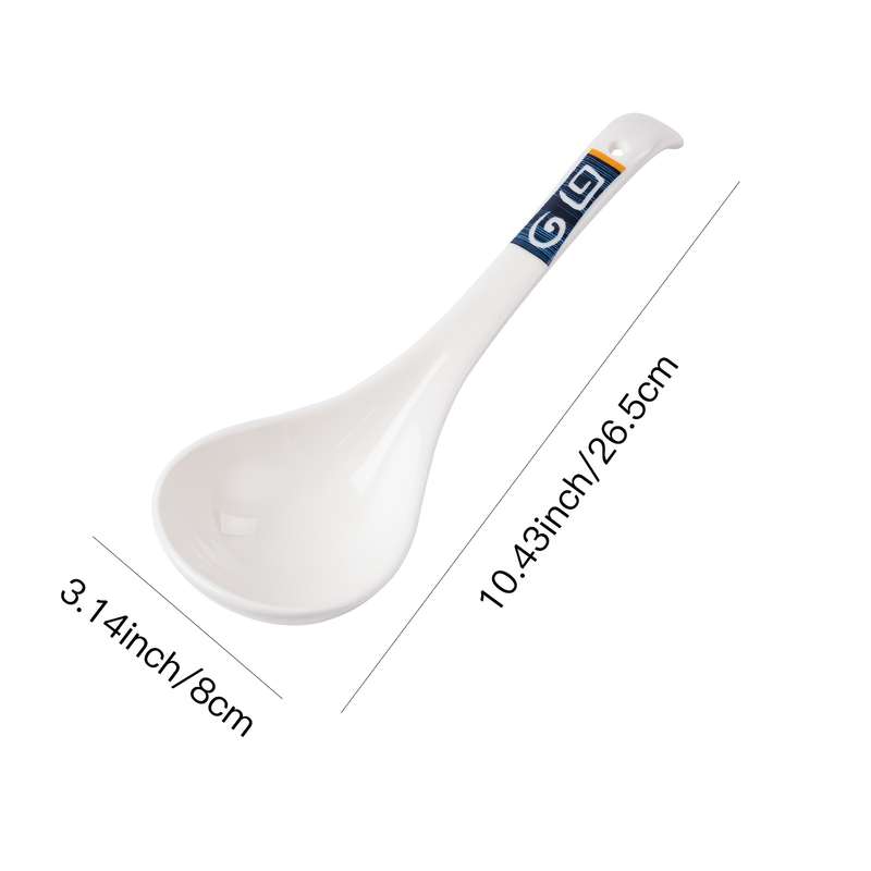 1pc Soup Spoon Rice Spoon Japanese Extra Large Ceramic Spoon Durable and Stylish Kitchen Tabl