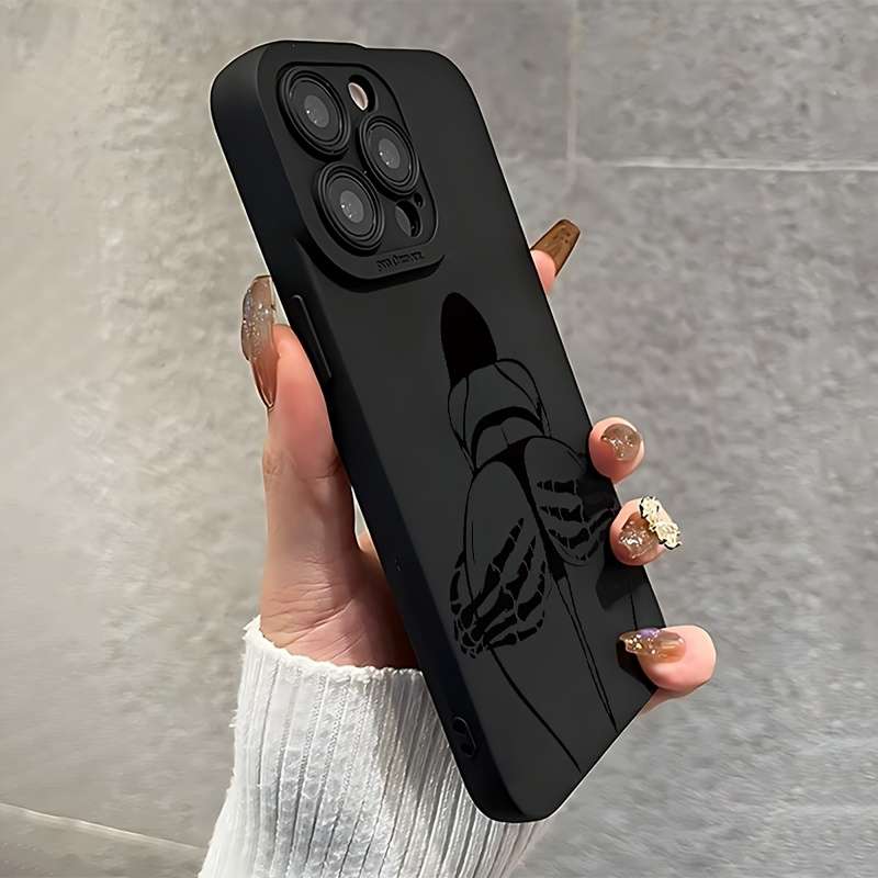 1Pc Black For iPhone 16 Plus Phone Case Phone Cover