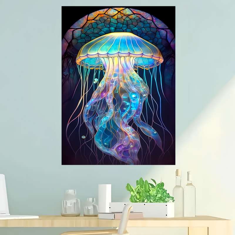 1000pcs High-Quality Jellyfish Puzzle Durable Thick Paper Rectangular Mixed Color