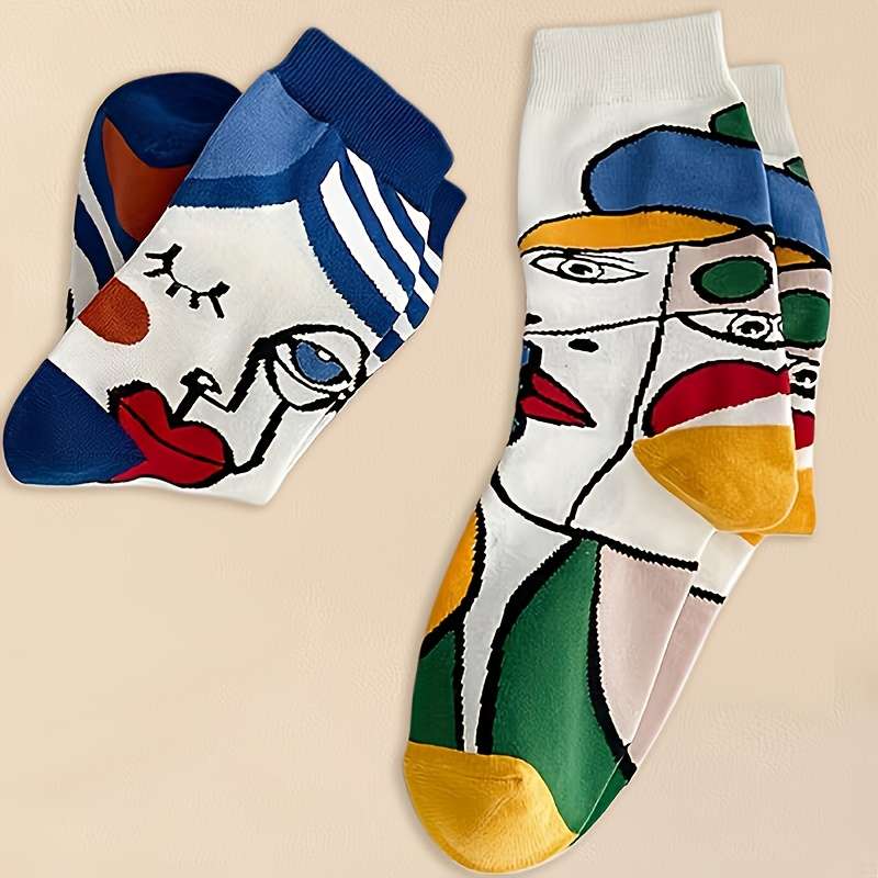 5 Pairs Mixed Color One Size High Elastic Socks