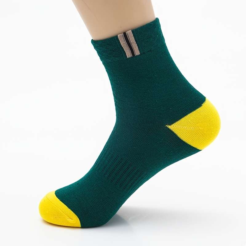 5 Pairs Of Mixed Colors One Size High Elastic Socks