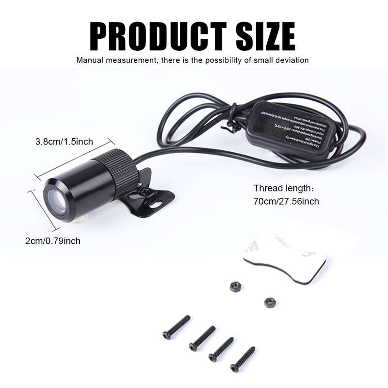 1pc LED Car Projection Light Neon Accent Safety Anti-Collision Lamp 9-36V Hardwired