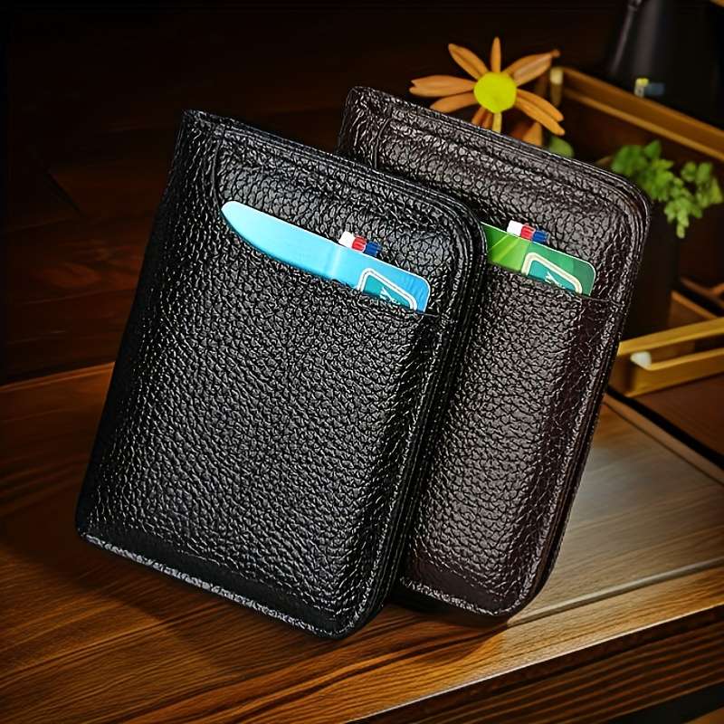 1pc High-quality universal card holder simple and fashionable design exquisite Faux Leat