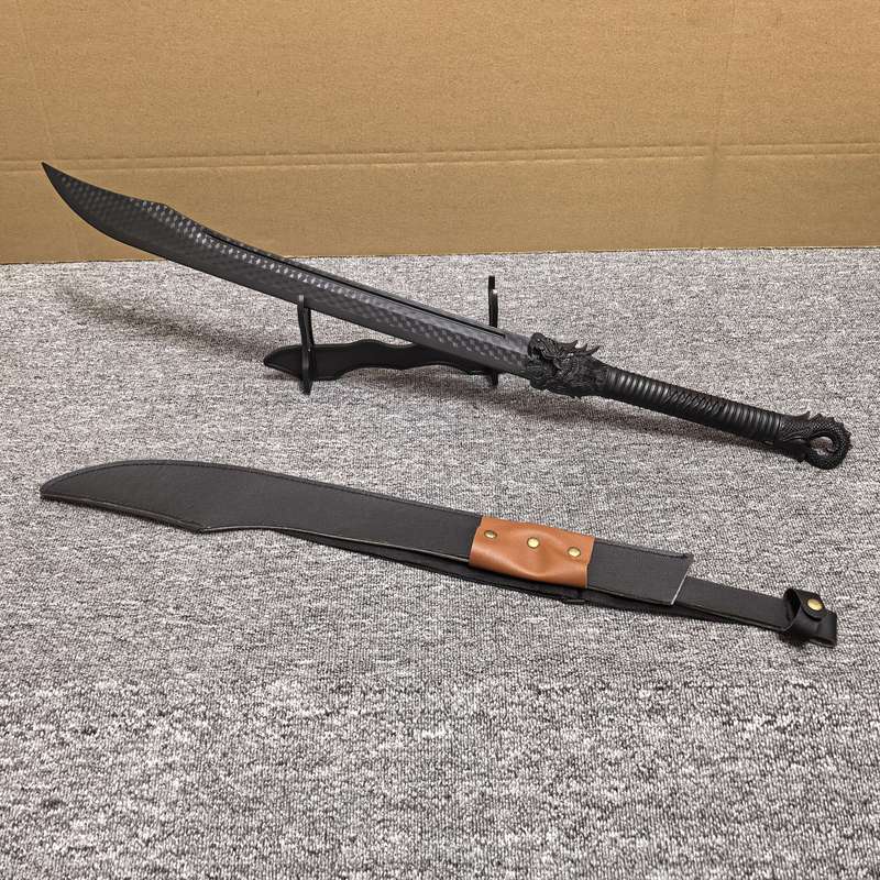 Toy Weapons Color Black Plastic Faucet Long Knife  Add  Display Stand  Add  Pu Leather Case