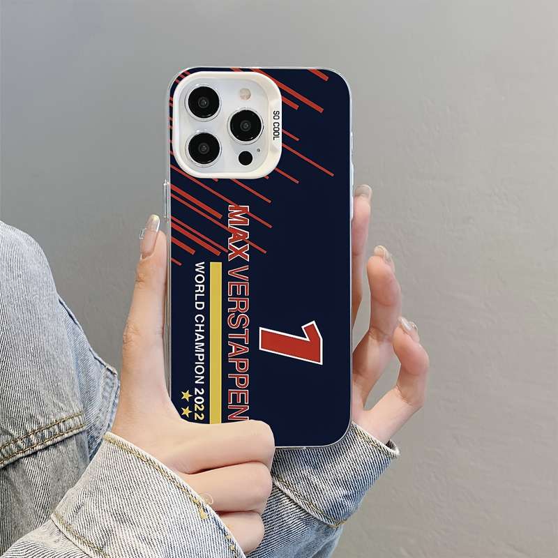 1Pc Mixed Color For iPhone 16 F1 Car Number 1 Design Phone Case