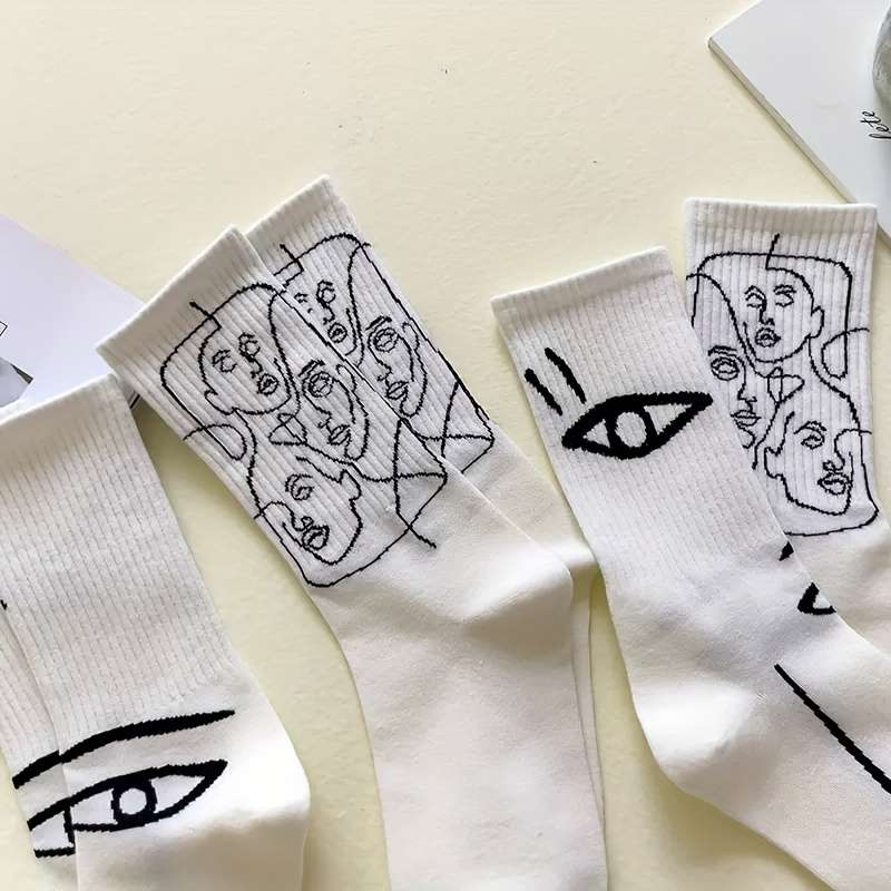 3 Pairs Black Mix One Size High Elastic Socks