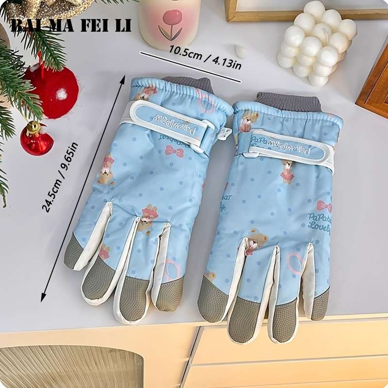 Winter Gloves Color Blue