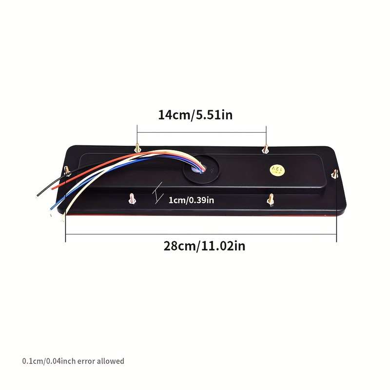 2pcs White Red Full Sealing Rubber Multi-Purpose Multi-Function Trailer LED Taillight