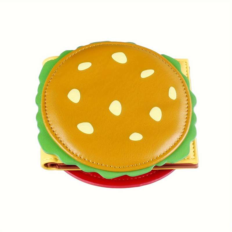 1pc Burger Shaped Cute Women'S Wallet Designer Men'S ID Card Holder