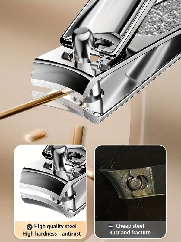 5pcs set Stainless Steel Nail Clipper Set with Nanoscale Glass Nail File Suitable for Thick Nai