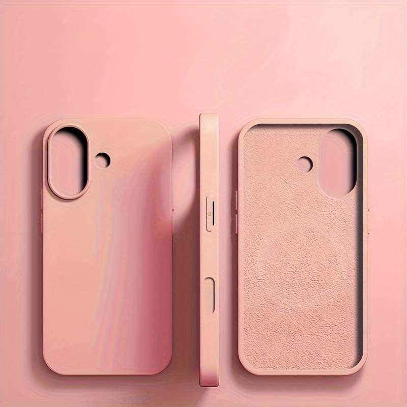 1Pc Pink Color For iPhone 16 Plus Phone Case Phone Cover