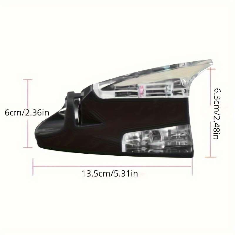 1pc Car Shark Fin Warning Light Wind Power LED Flashing Lamp for Car Antenna Signal f