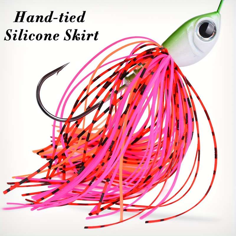 1pc Spinner Bait Set Silicone Rubber Jig Skirt Assorted Colors for Bass Salmon Pike and T