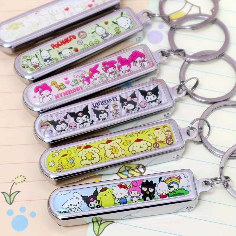 1pc Sanrio Cute Character Nail Clippers Stainless Steel Portable Fingernail Trimmer with Con