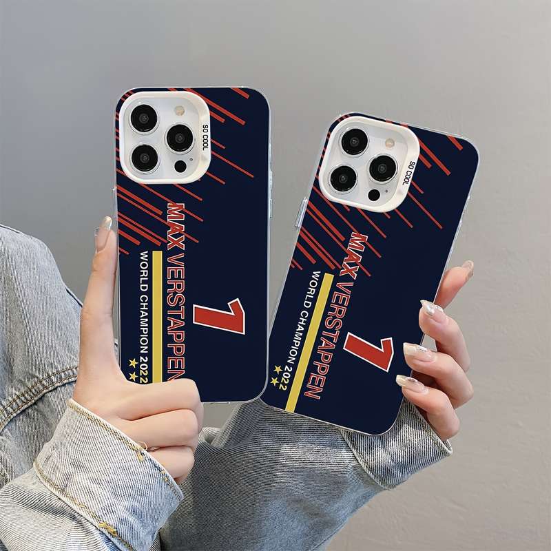 1Pc Mixed Color For iPhone 16 F1 Car Number 1 Design Phone Case