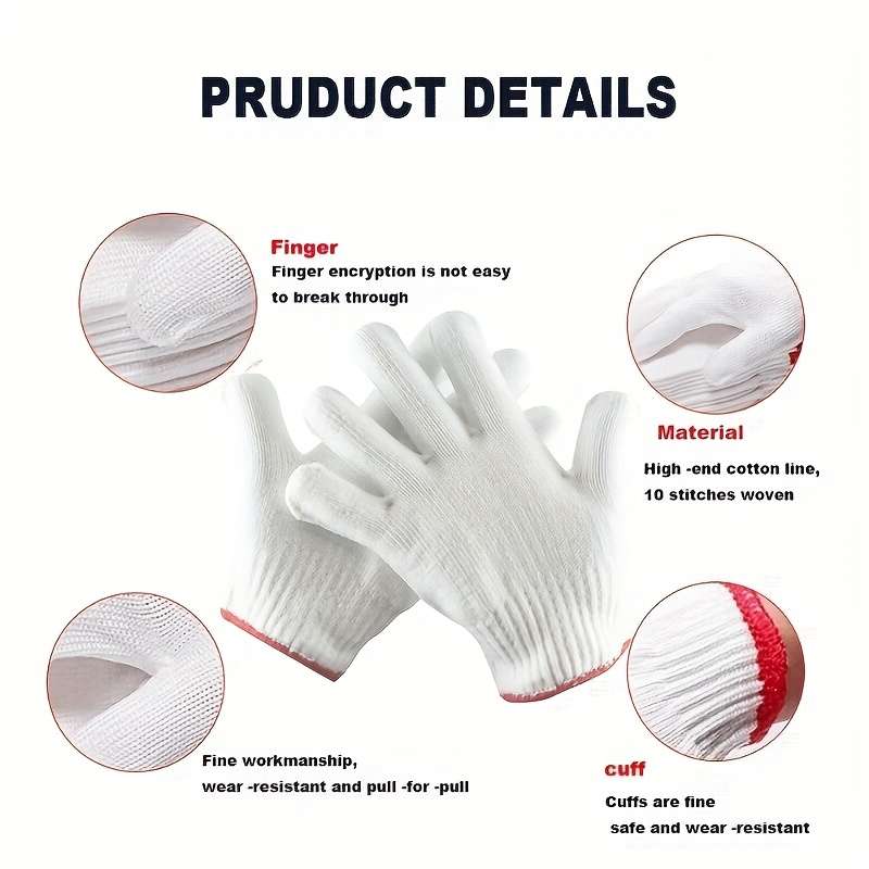 Work Gloves Color 24 Gloves