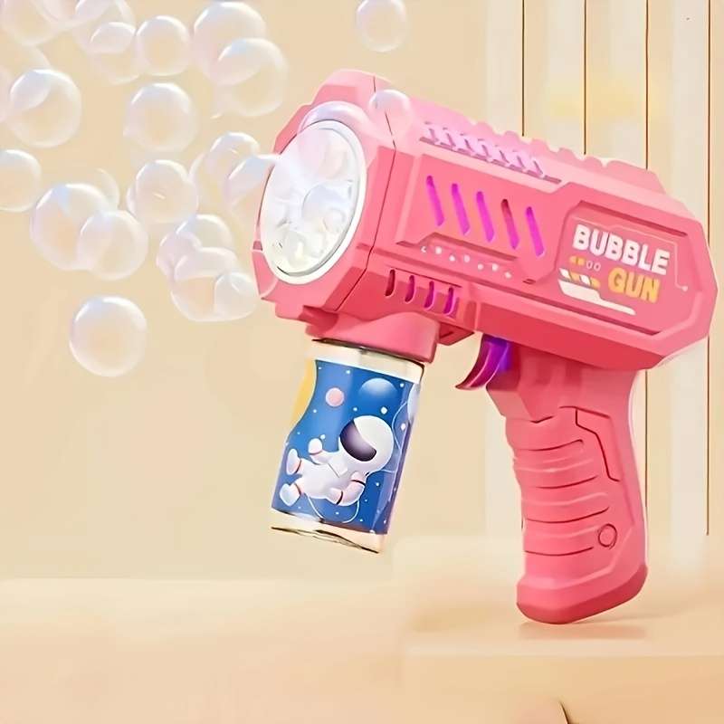 Toy Guns Items Multi Hole Automatic Bubble Gun Light Pink