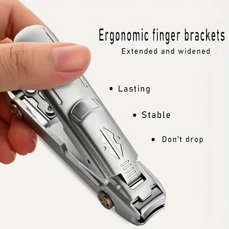 1pc Stainless Steel Nail Clipper Set with Concave Blade Edges Portable Large Size Car-Shape