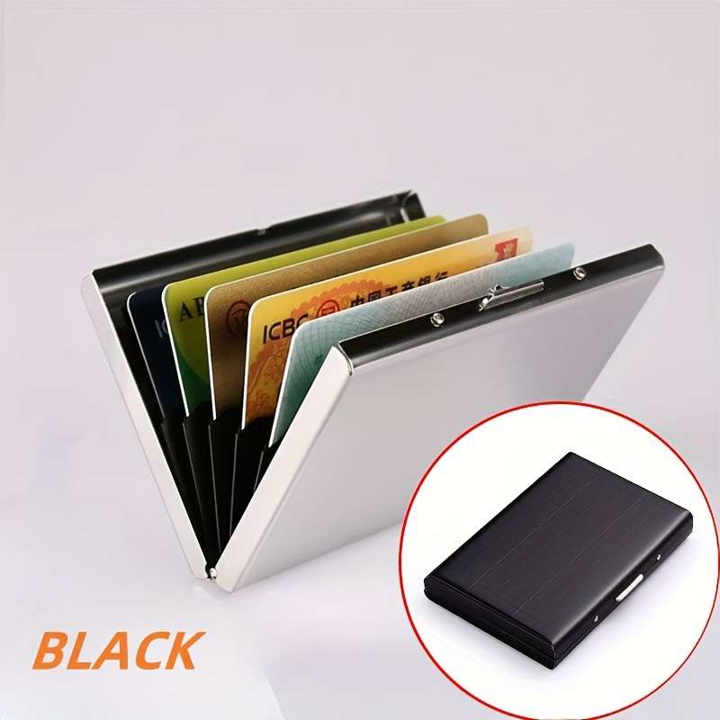 1pc A Card Holder Wallet Made of Thin Aluminum with a Minimalist Design Suitable for Pockets Unis