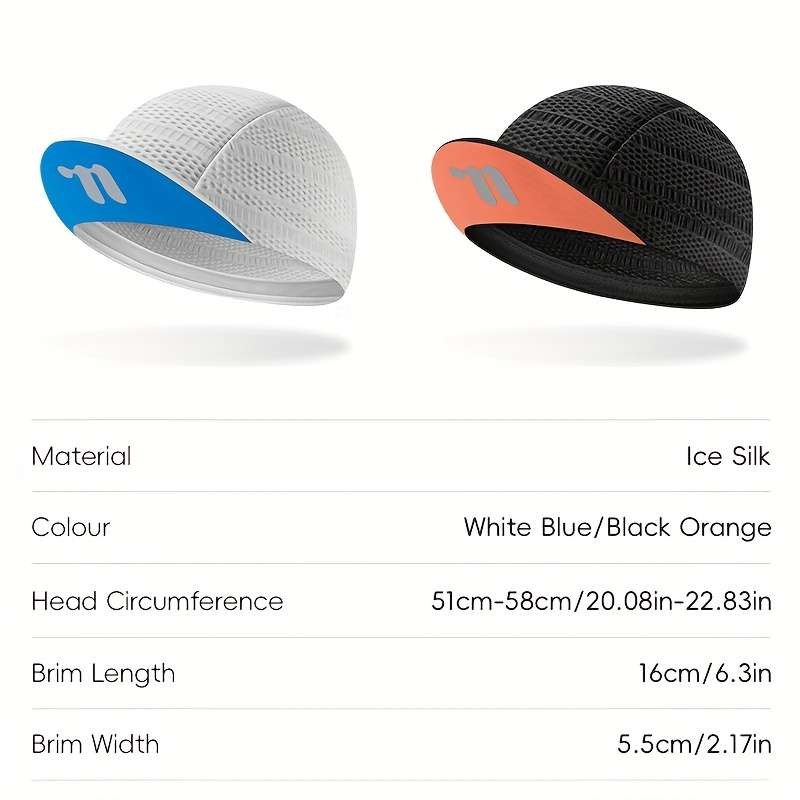 1pc WEST BIKING Quick-Dry Cycling Cap Breathable Mesh Back Lightweight Polyester Bike Hat for Men