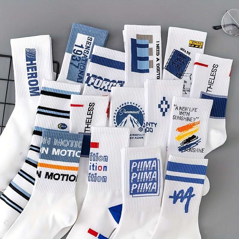 5 Pairs Of Random Colors One Size High Elastic Socks