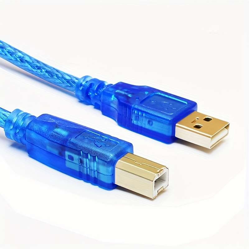 1pc Durable Blue USB Printer Cable 1.5m Length Type B Male to A Male Compatible with Canon Ep